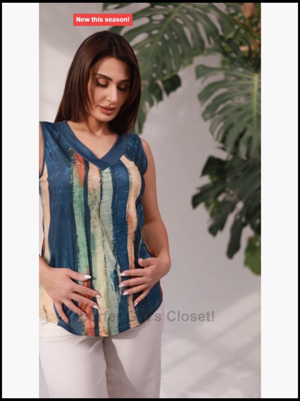 V Neck Loose Fit Sleeveless Tank Top Business Casual Blouses Summer Tops for - Picture 6 of 7